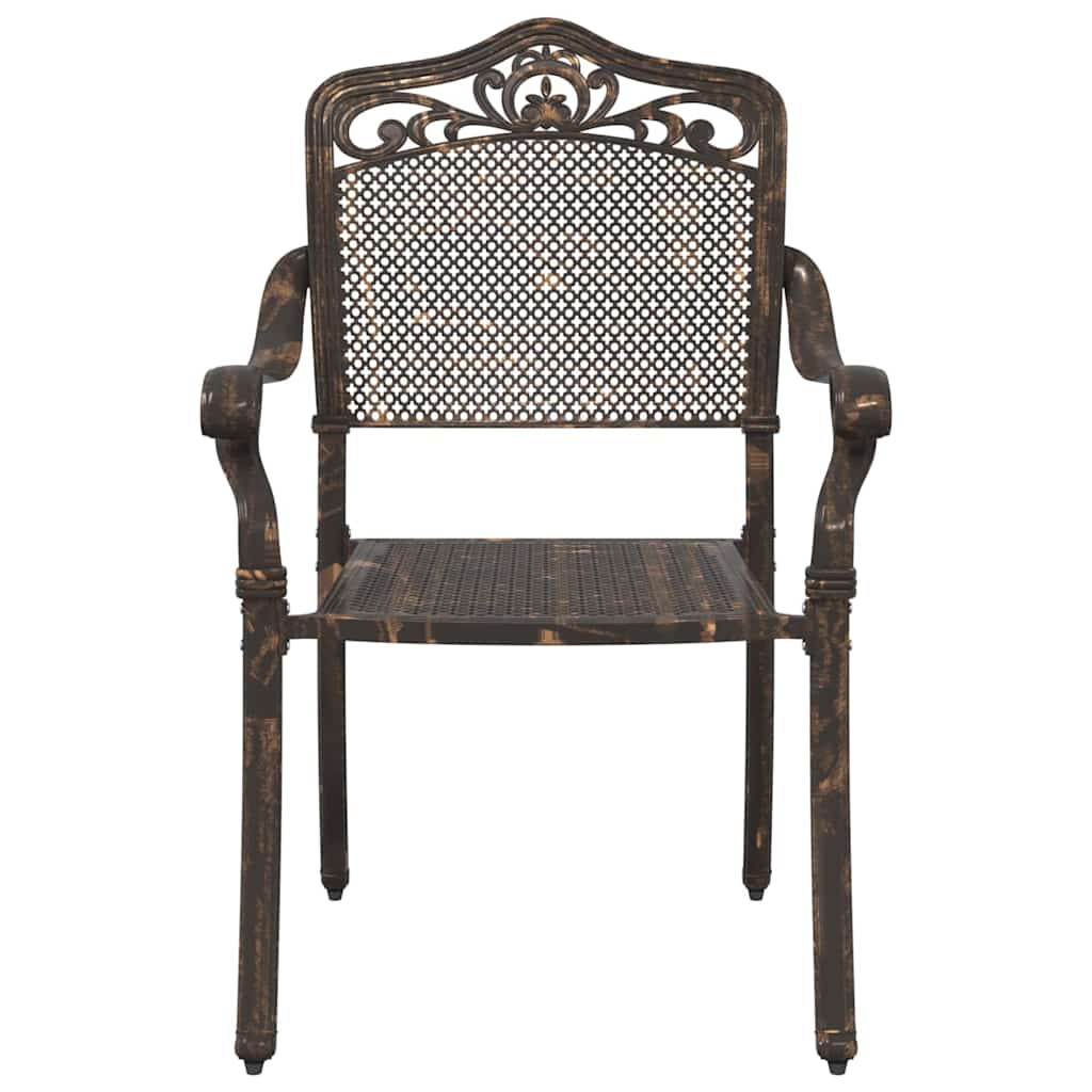 Garden Chair 2 pcs Bronze 55 x 56.5 x 91cm Aluminium