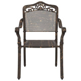 Garden Chair 2 pcs Bronze 55 x 56.5 x 91cm Aluminium