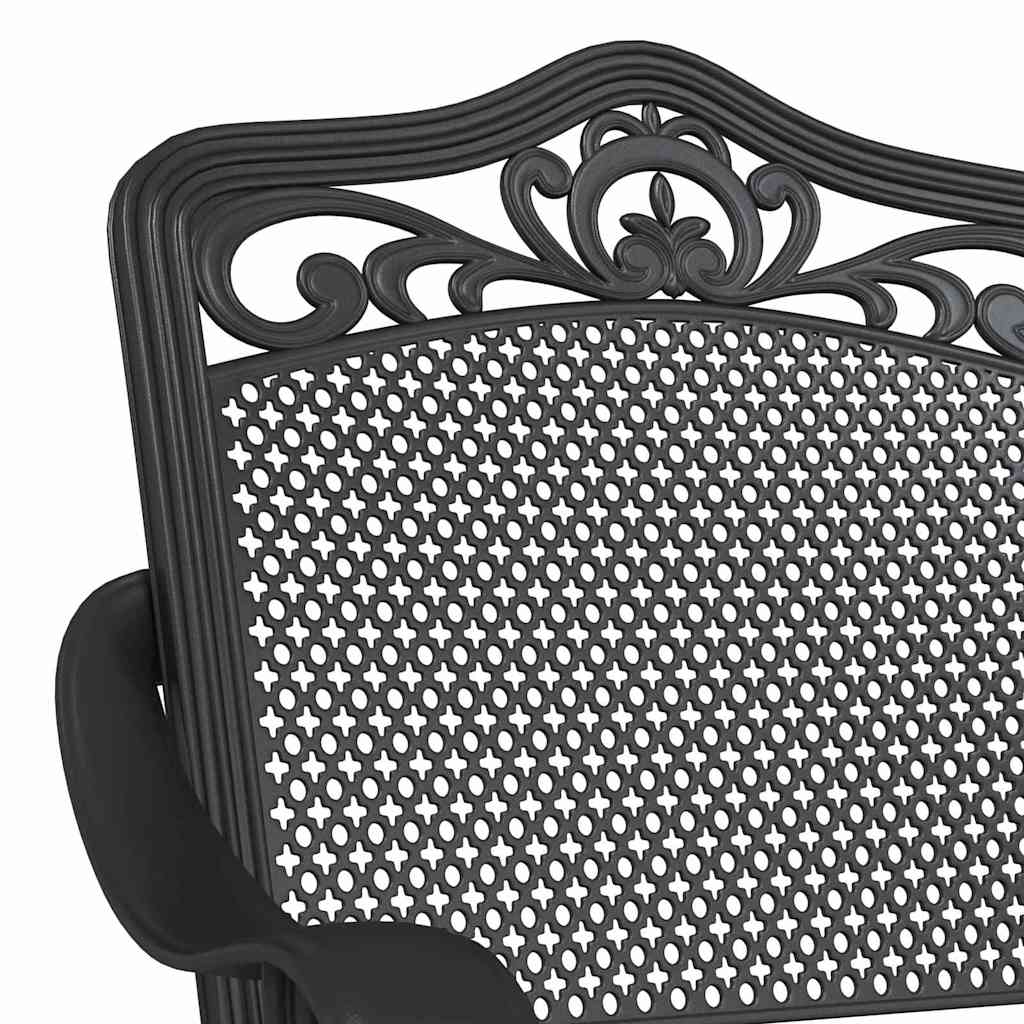 Garden Chair 2 pcs Black 55 x 56.5 x 91cm Aluminium