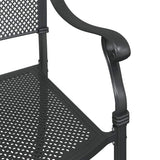 Garden Chair 2 pcs Black 55 x 56.5 x 91cm Aluminium