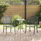 Garden Chair 2 pcs Black 55 x 56.5 x 91cm Aluminium