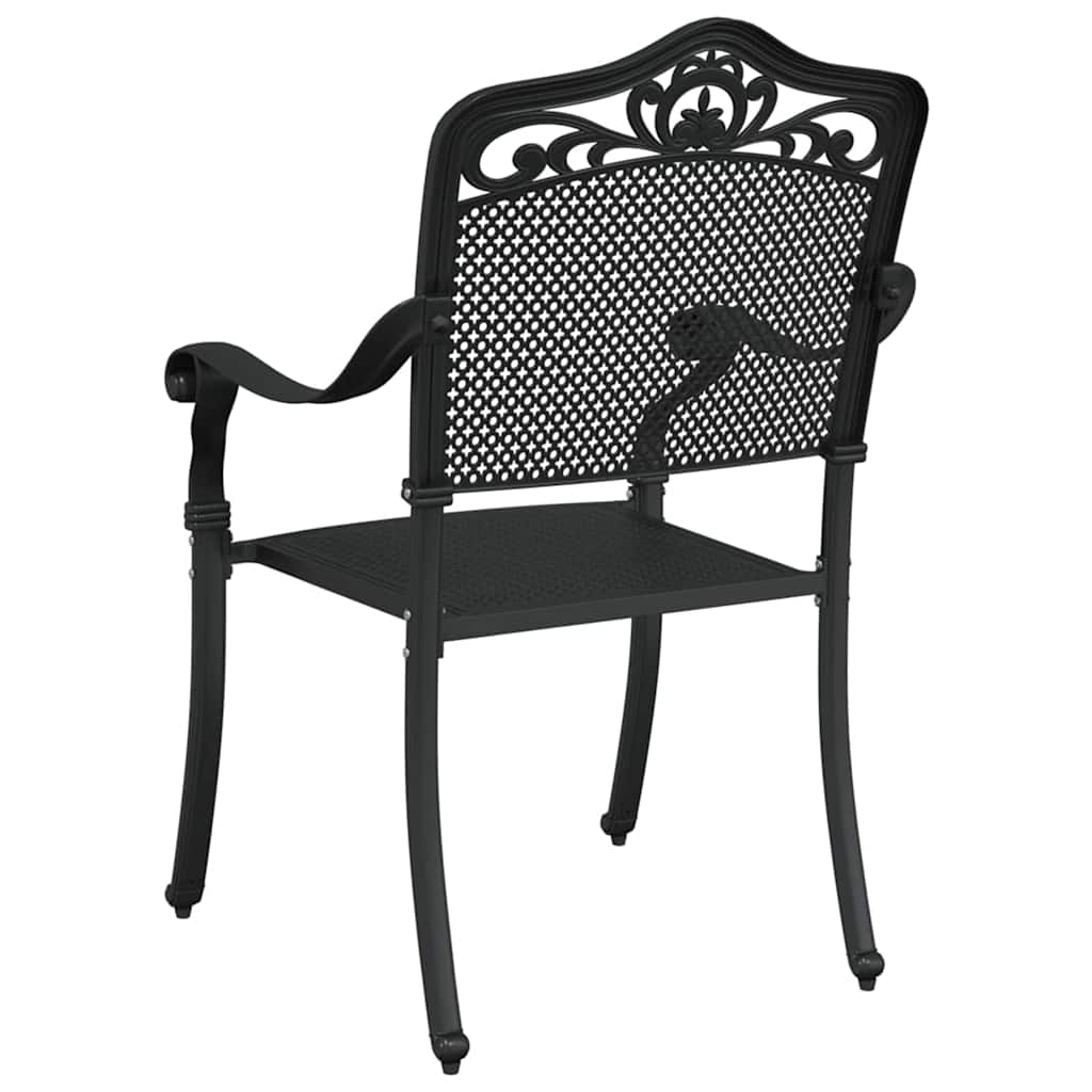 Garden Chair 2 pcs Black 55 x 56.5 x 91cm Aluminium