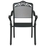 Garden Chair 2 pcs Black 55 x 56.5 x 91cm Aluminium