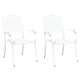 Garden Chair 2 pcs White 55 x 56.5 x 91cm Aluminium
