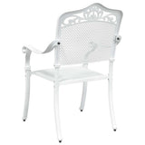 Garden Chair 2 pcs White 55 x 56.5 x 91cm Aluminium