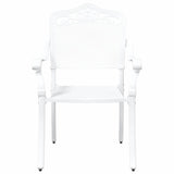 Garden Chair 2 pcs White 55 x 56.5 x 91cm Aluminium