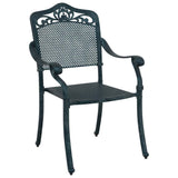 Garden Chair 2 pcs Green 55 x 56.5 x 91cm Aluminium