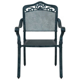 Garden Chair 2 pcs Green 55 x 56.5 x 91cm Aluminium