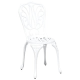 Garden Bistro Set 3 pcs White Aluminium