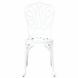 Garden Bistro Set 3 pcs White Aluminium