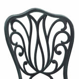 Garden Bistro Set 3 pcs Green Aluminium