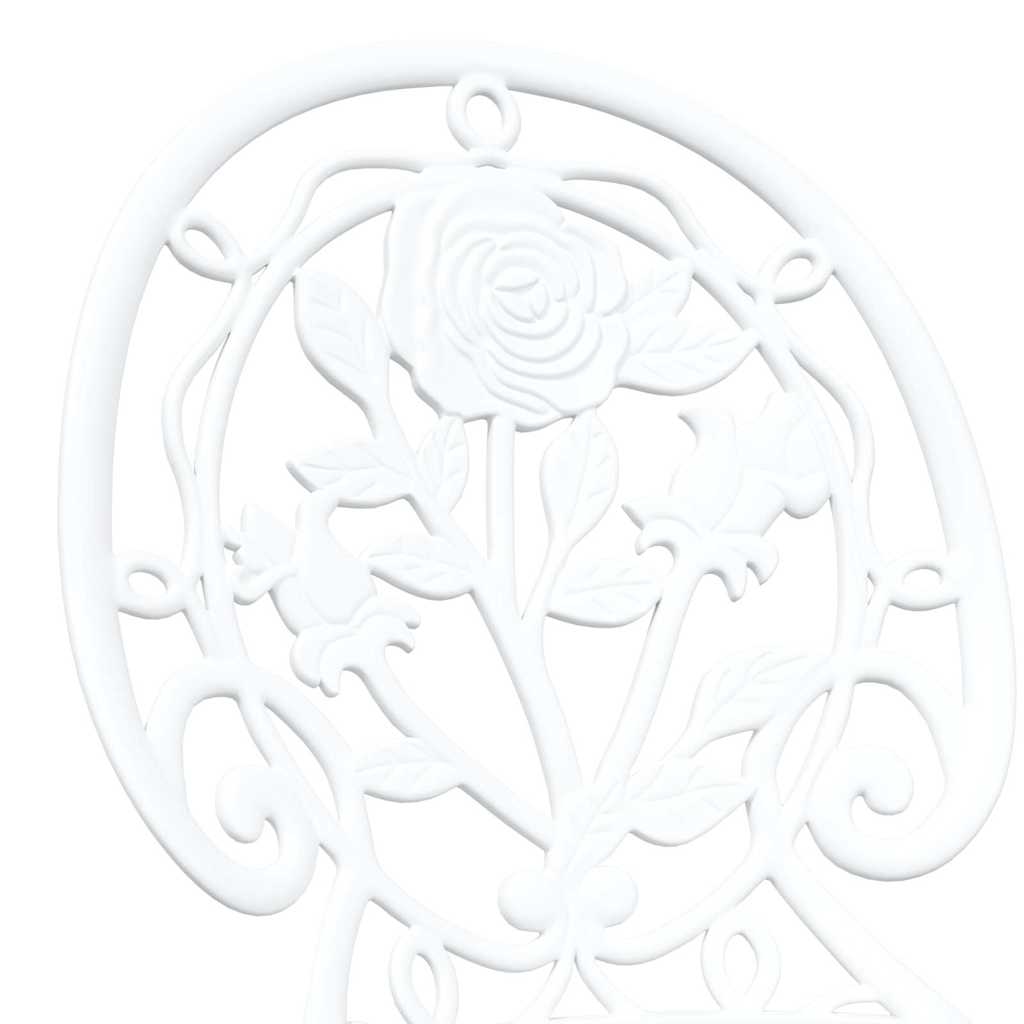Garden Bistro Set 3 pcs White Aluminium