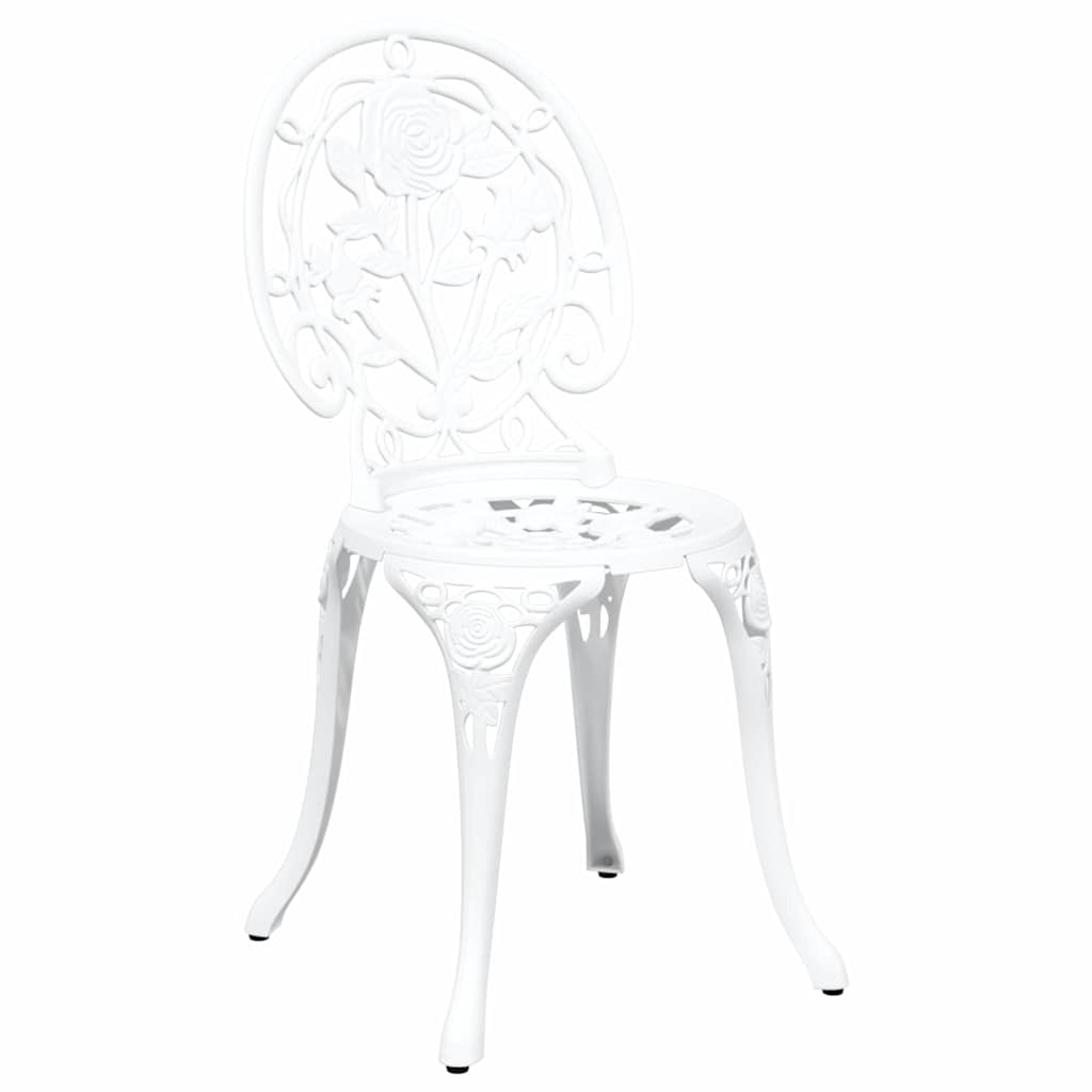 Garden Bistro Set 3 pcs White Aluminium