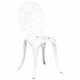 Garden Bistro Set 3 pcs White Aluminium