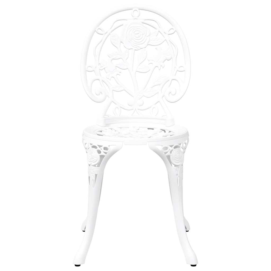 Garden Bistro Set 3 pcs White Aluminium