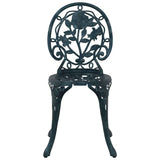 Garden Bistro Set 3 pcs Green Aluminium