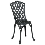 Garden Bistro Set 3 pcs Black Aluminium