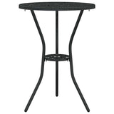 Garden Bistro Set 3 pcs Black Aluminium