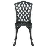 Garden Bistro Set 3 pcs Black Aluminium