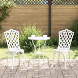 Garden Bistro Set 3 pcs White Aluminium