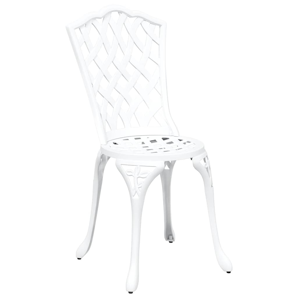 Garden Bistro Set 3 pcs White Aluminium
