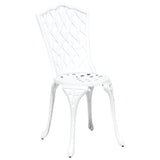 Garden Bistro Set 3 pcs White Aluminium