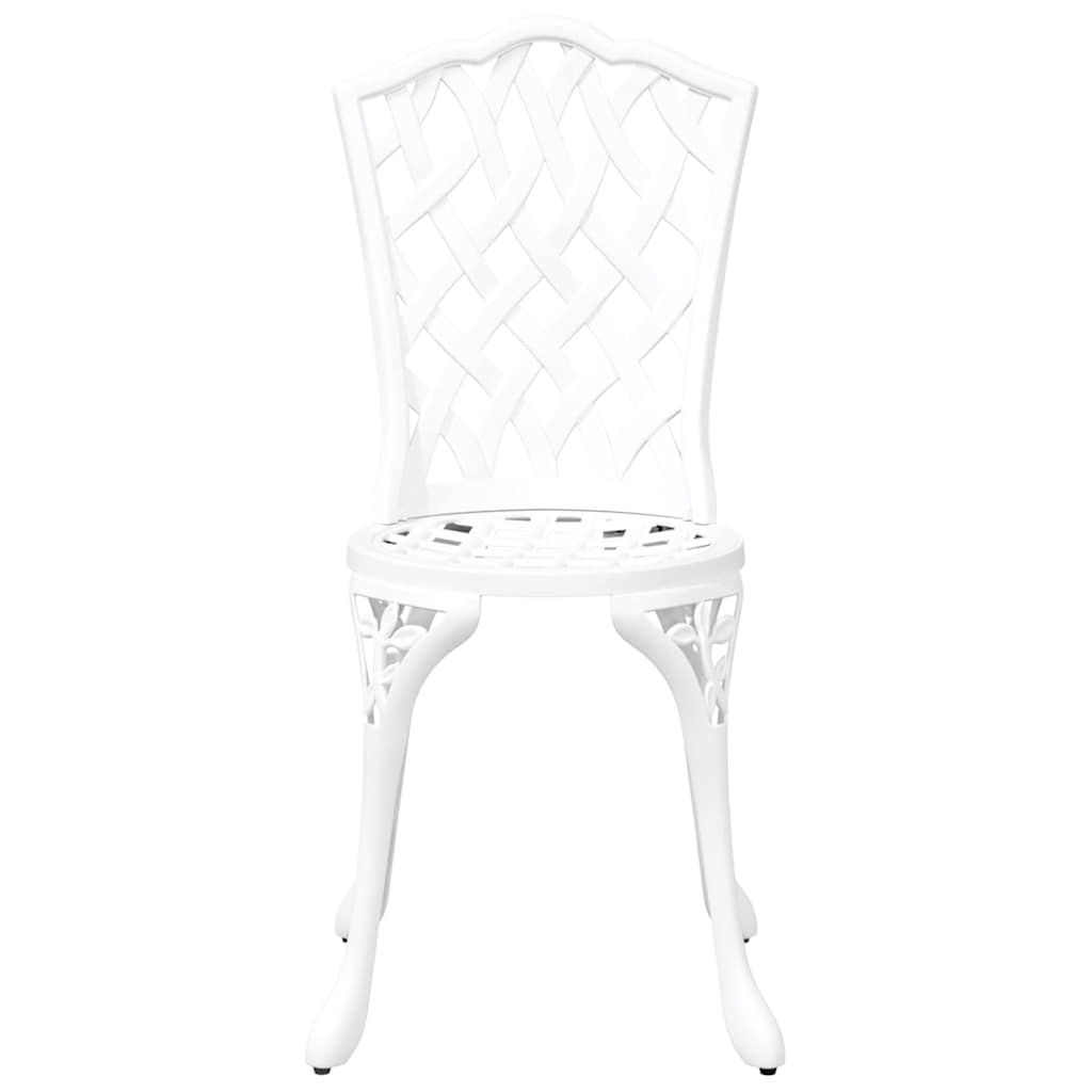 Garden Bistro Set 3 pcs White Aluminium