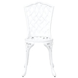 Garden Bistro Set 3 pcs White Aluminium
