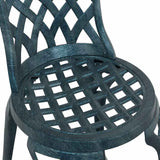 Garden Bistro Set 3 pcs Green Aluminium