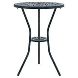 Garden Bistro Set 3 pcs Green Aluminium