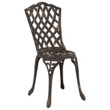 Garden Chair 2 pcs Bronze 55 x 56.5 x 91cm Aluminium