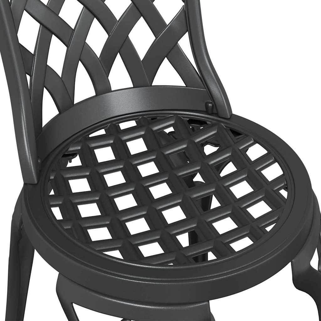Garden Chair 2 pcs Black 55 x 56.5 x 91cm Aluminium