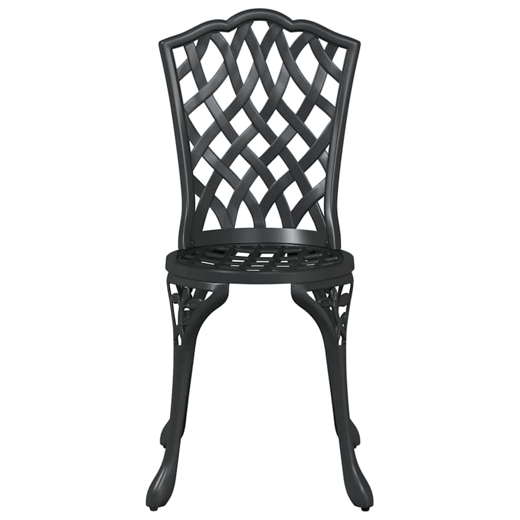 Garden Chair 2 pcs Black 55 x 56.5 x 91cm Aluminium