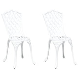 Garden Chair 2 pcs White 55 x 56.5 x 91cm Aluminium