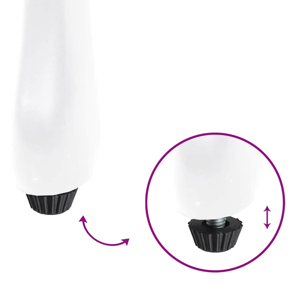 Garden Chair 2 pcs White 55 x 56.5 x 91cm Aluminium