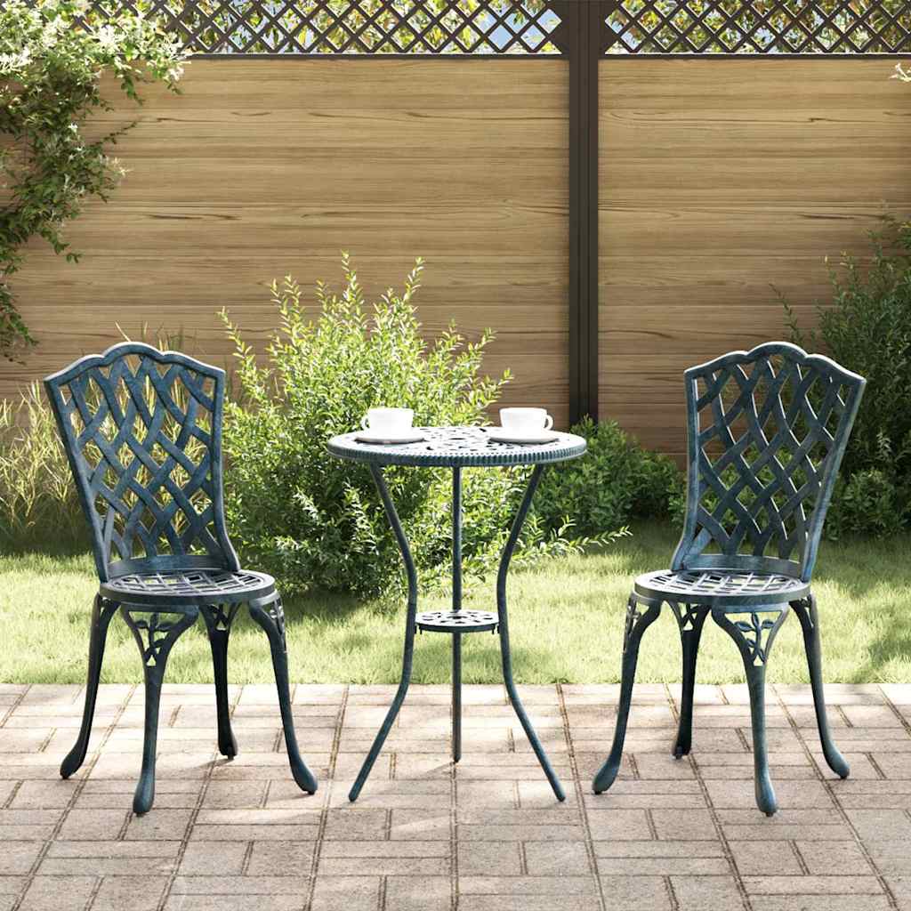 Garden Chair 2 pcs Green 55 x 56.5 x 91cm Aluminium