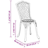 Garden Chair 2 pcs Green 55 x 56.5 x 91cm Aluminium