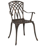 Garden Chair 2 pcs Bronze 55 x 56.5 x 91cm Aluminium