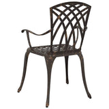 Garden Chair 2 pcs Bronze 55 x 56.5 x 91cm Aluminium