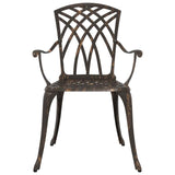 Garden Chair 2 pcs Bronze 55 x 56.5 x 91cm Aluminium