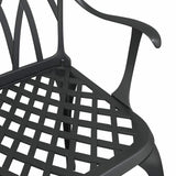 Garden Chair 2 pcs Black 55 x 56.5 x 91cm Aluminium
