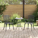 Garden Chair 2 pcs Black 55 x 56.5 x 91cm Aluminium