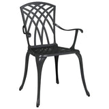 Garden Chair 2 pcs Black 55 x 56.5 x 91cm Aluminium