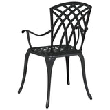 Garden Chair 2 pcs Black 55 x 56.5 x 91cm Aluminium