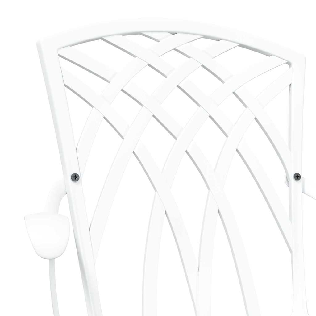 Garden Chair 2 pcs White 55 x 56.5 x 91cm Aluminium