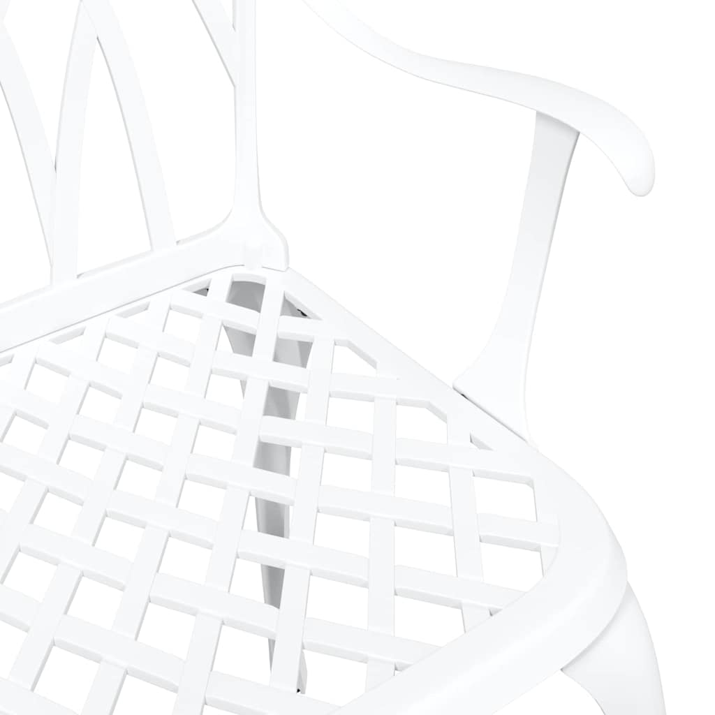 Garden Chair 2 pcs White 55 x 56.5 x 91cm Aluminium