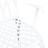 Garden Chair 2 pcs White 55 x 56.5 x 91cm Aluminium