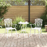 Garden Chair 2 pcs White 55 x 56.5 x 91cm Aluminium