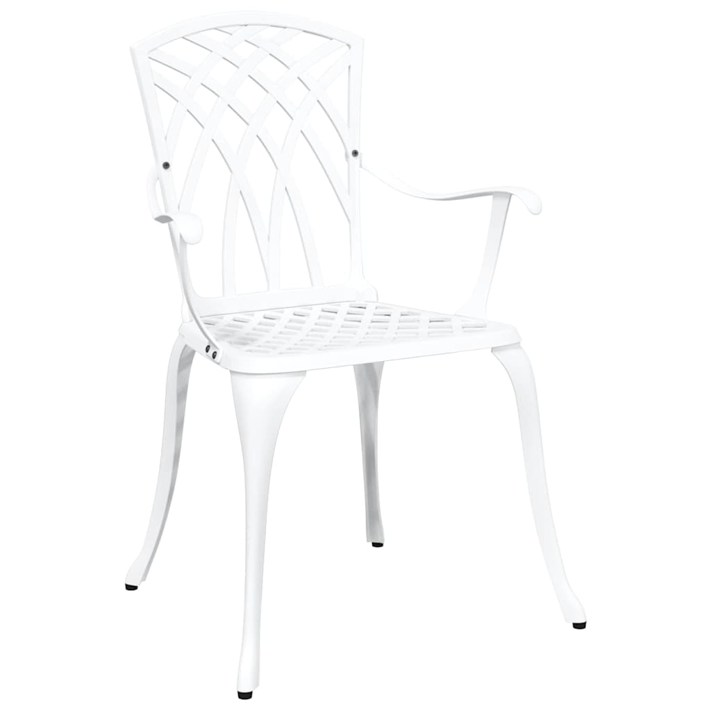 Garden Chair 2 pcs White 55 x 56.5 x 91cm Aluminium