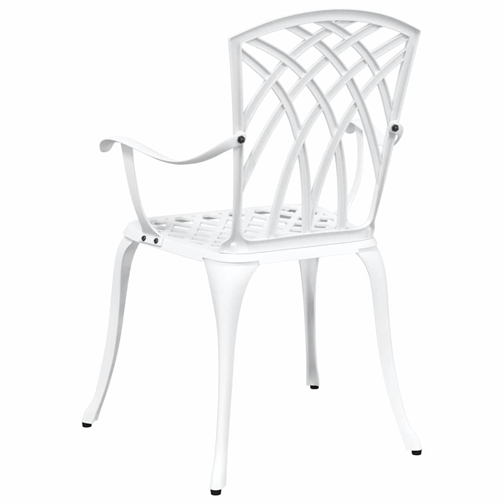 Garden Chair 2 pcs White 55 x 56.5 x 91cm Aluminium